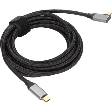Câble USB-C PD 100W Nylon pour Charge Rapide Xiaomi, Tablettes et Téléphones avec Connecteur Anglé (1/5)