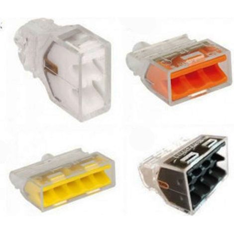 70070 Eur'ohm Sachet 50 Bornes De Connexion Rapide Panachées Pour Fil Rigide (1/2)