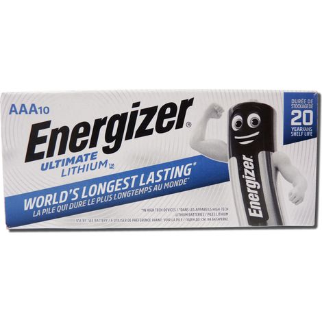 Lot d'une boite de 10 piles L92 + une boite de 10 piles L91 ENERGIZER - Ultimate - Lithium - 1.5V (1/5)