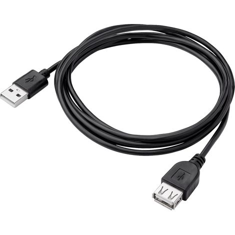 Akyga USB-Kabel USB-A Stecker, USB-A Buchse 1.80 m Schwarz AK-USB-07 (1/4)