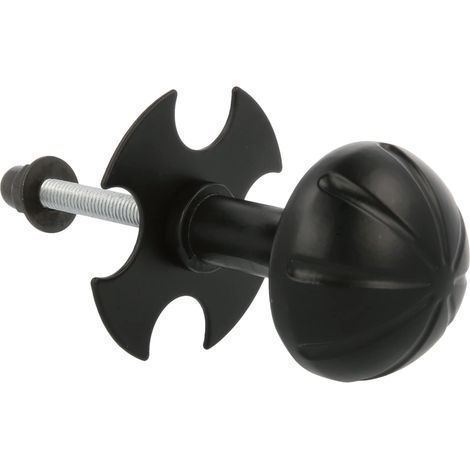 AMIG  Bouton de porte d´entrée  17  Ø55 - Ø70 mm  Plaque d'acier, Poignée zamak  Noir (1/5)