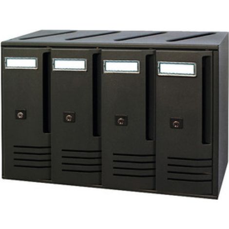 CASSETTA POSTALE ALUBOX "CUBO" 4 ELEMENTI NERO