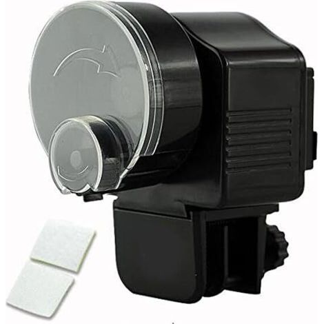 Distributeur Automatique De Nourriture Pour Poissons - Programmable 12H 24H - Horloge Numérique - Pour Flocons Et Granulés - 1 Pièce (1/5)