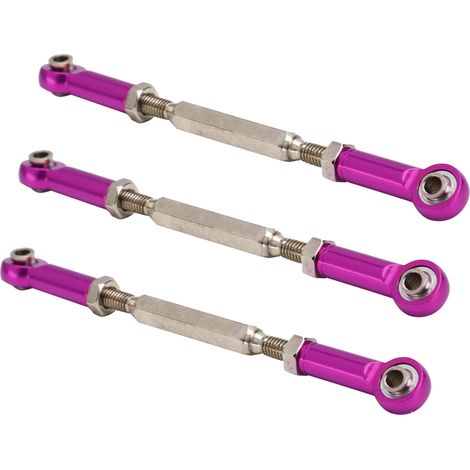 Stück 88 mm verstellbare Schubstangen aus Aluminiumlegierung mit Spannschloss-Gestänge-Zubehör für RC-Car-Modelle (spurple) (1/5)