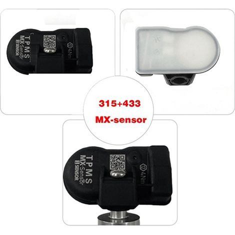 Three universal programmable tire pressure sensors, suitable for general applications, made of aluminum with dual frequency 2 in 1 (315-433 MHz). (1/5)