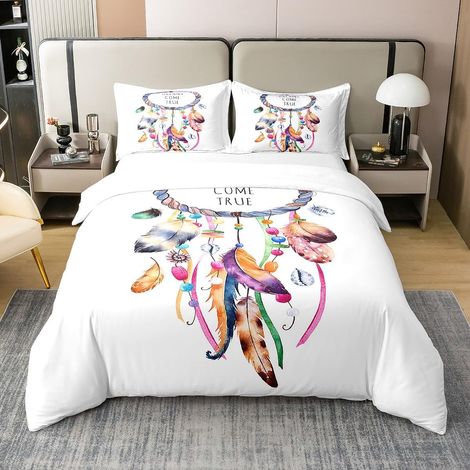 Enfants coloré Dream Chaser Housse de Couette 140x200cm 100% Coton Fille Adolescent Parure de Lit Mignon décoration en Douce Literie Set - 140 x 200 cm + 1 taie d'oreiller 65 x 65 cm (1/5)