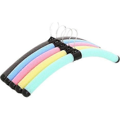 Lot de 10 cintres en plastique et coton, cintres pour vêtements - Couleurs assorties 2025 (1/5)