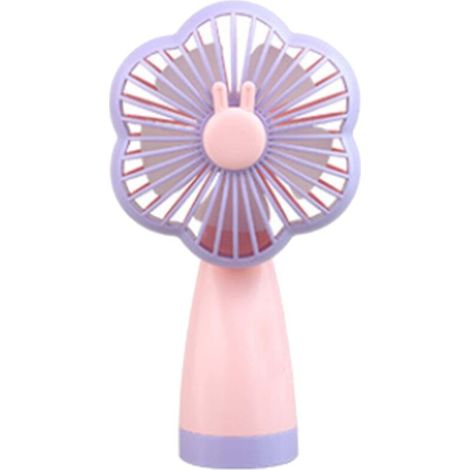 Ventilateur de Poche Mini USB Rechargeable Rose - Ventilateur Portable pour Voyage