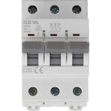 Disjoncteur miniature GYM9-C65, tripolaire, 400 V CA, disjoncteur de haute qualité