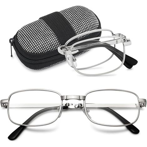 Gafas de lectura para hombre, gafas metálicas plegables, gafas plegables, gafas plegables (1/4)