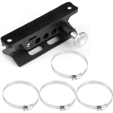 Irovami Support de montage d'extincteur réglable, compatible avec Jeep Wrangler Sport/JK/Sahara Silver (1/5)