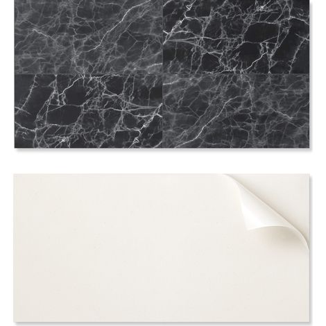 Panel de pared de vinilo para decoraci贸n de interiores moderna, 100x50 cm, dise帽o de m谩rmol con vetas.