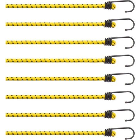 Set of 10 rubber luggage bungee cords with hooks and elastic straps for securing the tension belt (1/5)
