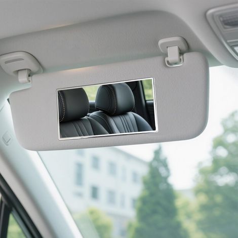 Miroir de Maquillage HD pour Pare-Soleil Auto – Miroir Cosmétique Auto-Adhésif en Acier Inoxydable  Universel (1/5)