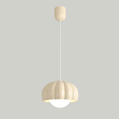 Suspension citrouille de dessin animé, lampe suspendue en résine avec abat-jour sphérique en acrylique, lustre de chevet, luminaire G9, lampes à suspension simples et modernes pour chambre d'e (1/5)