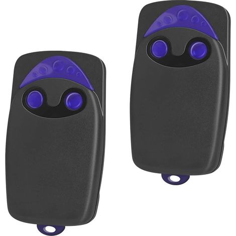 Lot De 2 Télécommandes Pour Portail, Télécommande Pour Portail Automatisé Flo2r-s, Émetteur De Télécommande Canaux 433.92MHz 2 Touches(Comprend 2 piles supplémentaires) (1/5)