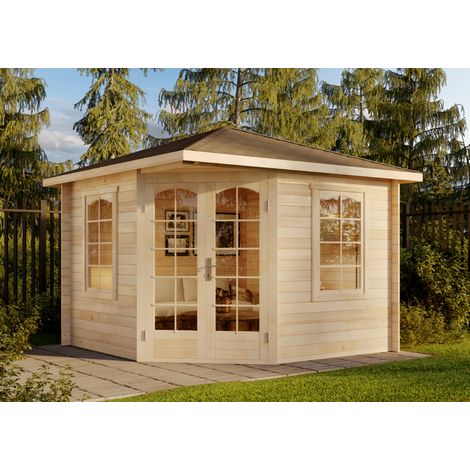 Abri de jardin pentagonal Viking Naturel , 28 mm Épaisseur paroi 320 x cm (1/5)