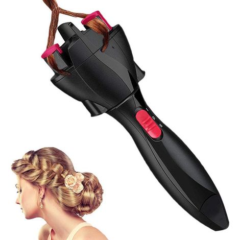 Automatisches Flechtwerkzeug – Für Haare – 360°-Drehung – Sensibler Verstopfungsschutz – Betrieb mit 2 AA-Batterien – 1 Stück (1/5)