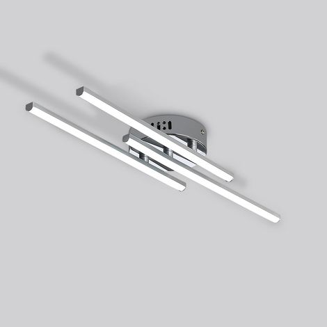 GOECO COECO Triple Strip LED Ceiling Light 18W, 6000K Bright White, Silver 37cm Slim Design for Living Room/Kitchen/Office - Energy-Saving & Modern, 220V (1/5)