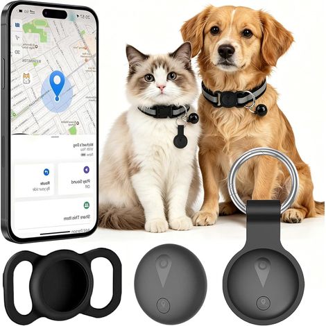 Localizzatore GPS per gatti, Collare GPS per gatti, GPS per cani compatibile con iOS e Android, Localizzatore per cani senza abbonamento mensile SIM Card, Collare localizzatore per cani gatti, Localiz (1/5)