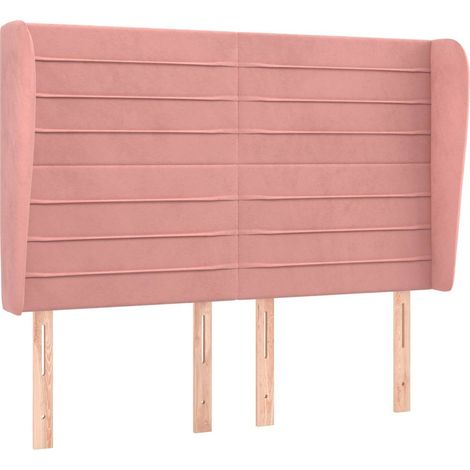 Maison Exclusive - Cabecero con orejas de terciopelo rosa 147x23x (1/5)