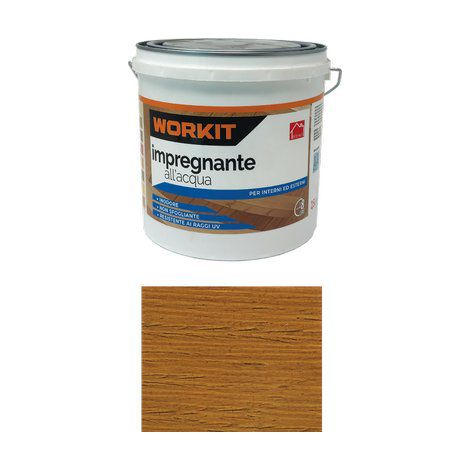 Impregnante Acqua Workit Castagno 2,5 L 2 Pezzi