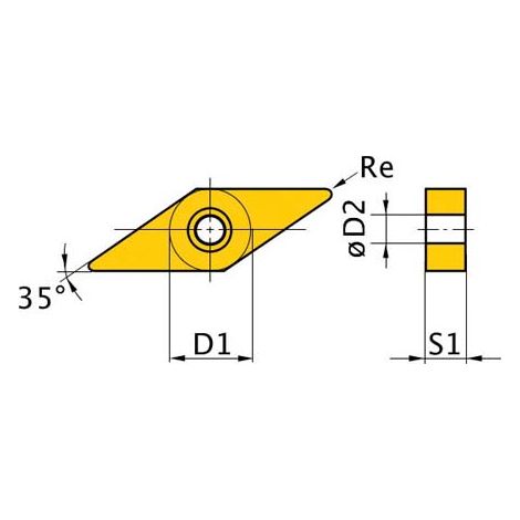 Optimum HM-Ersatzwendeplatten ISO RNMG1605MO, 3441704 (1/2)