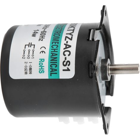 Moteur synchrone à courant alternatif de 14 W avec aimant permanent, basse vitesse, couple élevé bidirectionnel, arbre central, XD60KTYZ, 20 tr/min, 110 V CA (1/5)
