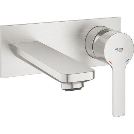 Rubinetto da parete a 2 fori WT Lineare 194091 Kit di montaggio completo cromo