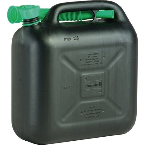 Bidon de carburant Classic Content 10 l noir HD-PE L333xW164xH324mm HÜNERSDORFF