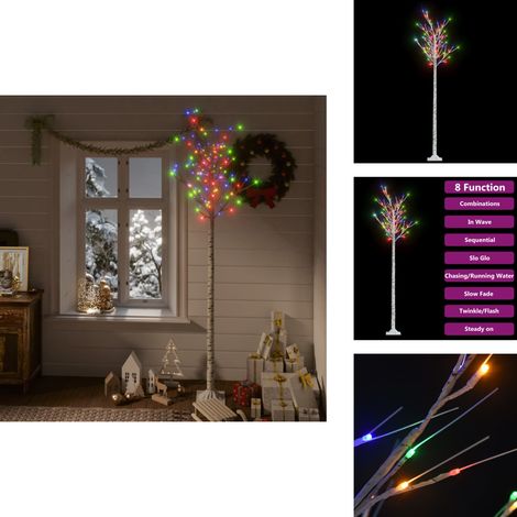 Weihnachtsbaum 200 LEDs 2,2 m Bunt Indoor Outdoor - LED-Weihnachtsbaum - Künstlicher Weihnachtsbaum - Weihnachtsdeko - Lichterbaum - Festliche Beleuchtung