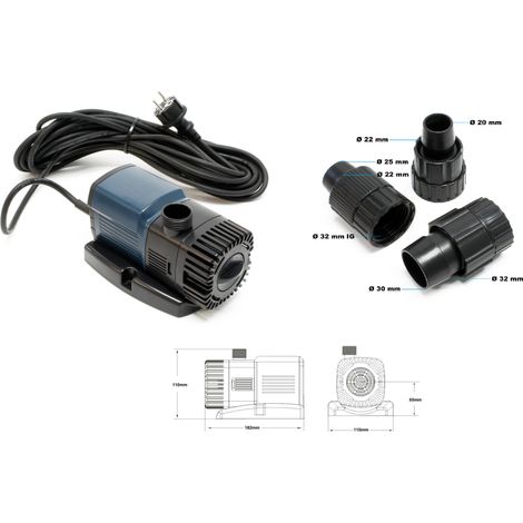 Pompe de bassin / pompe de cours d'eau 1800l/h 11W