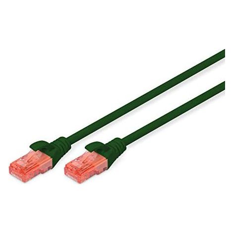 Digitus DK-1617-0025/G RJ45 Câble réseau, câble patch CAT 6 U/UTP 0.25 m vert sans halogène, torsadé par paire 1 pc(s) S134821 (1/2)