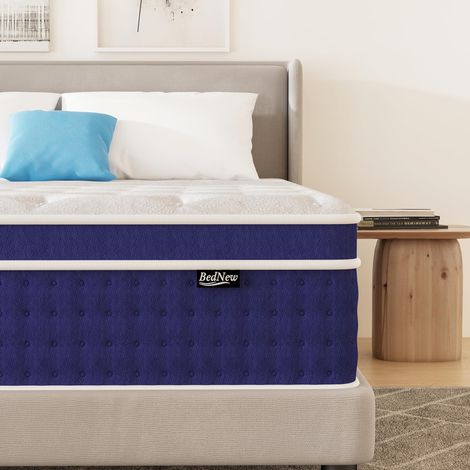 Matelas 160 x 200 cm, 36 cm, H3, hauteur 7 zones, matelas orthopédique à ressorts ensachés, avec couche en mousse à mémoire de forme confortable, 101 nuits (1/5)