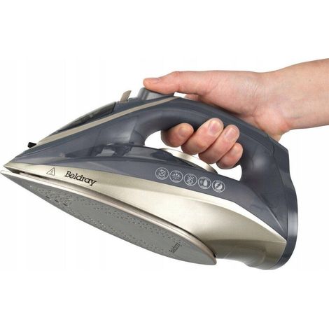 Beldray Kabelloses Bügeleisen grau 2600 W Dampfbügeleisen (1/3)