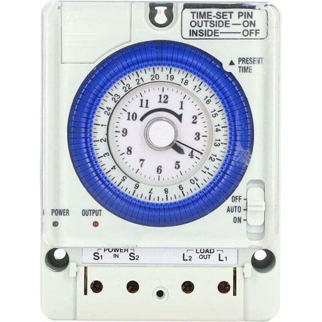 Interrupteur horaire Programmable, Mécanique Minuterie ，24 Heures Relais De Commutation De Temps De Montage sur Rail Din Standard Programmable ，TB35N (1/3)