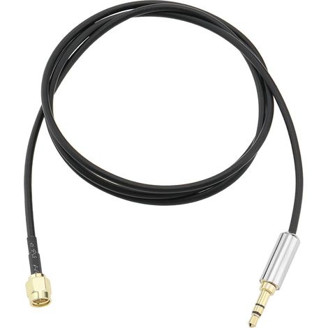 SMA male to 3.5mm TRS stereo plug extension cable, 1m length, for connecting a shortwave radio or radio receiver to a coaxial antenna cable (1/5)
