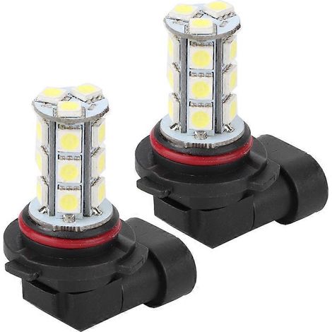 2 ampoules LED blanches HID HB3 9005 18SMD 5050 pour feux de jour et antibrouillards de voiture, 12 V