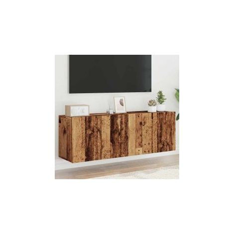 Meubles TV muraux 2 pcs vieux bois 60x30x41 (1/5)