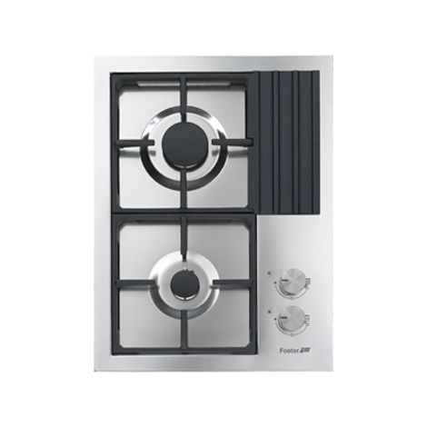 Foster S4000 Domino.2F.AE.Q4. Colore del prodotto: Nero, Acciaio inox, Posizionamento dell'apparecchio: Da incasso, Tipo di piano cottura: Gas. Bruciatore piccolo: 1100 W, Bruciatore medi... - 7276032