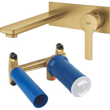 GROHE Pack mitigeur lavabo encastré + corps encastré pour mitigeur, Cool Sunrise brossé (1/5)