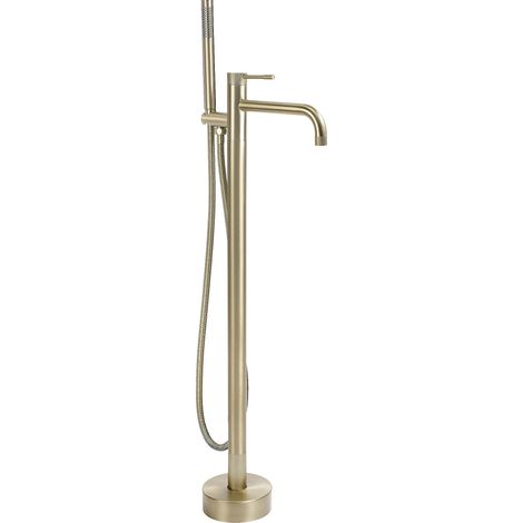 Floor-Mounted Bathtub Faucet Rea Venti Brush Gold (1/5)