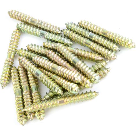 Lot de 20 vis à cheville 540 mm pour le travail du bois et la fabrication de meubles, vis à double extrémité (1/5)