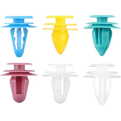 60 Pièces Clips de Fixation Voiture Plastique, 6 Tailles Universelles, Rivet Plastique pour Auto Panneaux de Portes, Agrafe Carrosserie, Convient à la Plupart des Véhicules (1/5)