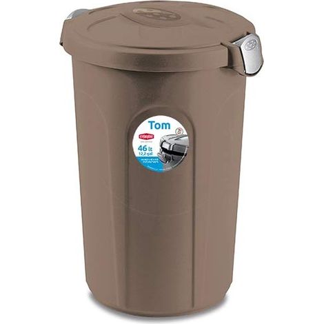 Bidone Immondizia Tom Stefanplast Tortora Lt 46 cm 45X40 H.cm 61