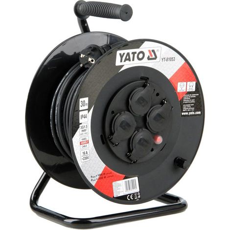 Yato YT-81053 Carrete de cable 30 metros negro y verde (1/2)