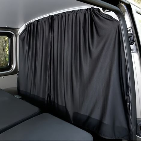 Rideau de voiture pour siège arrière (180 x 90 cm) – Rideau de protection de la vie privée Eclipse noir pour autobus et fourgonnette, facile à fixer
