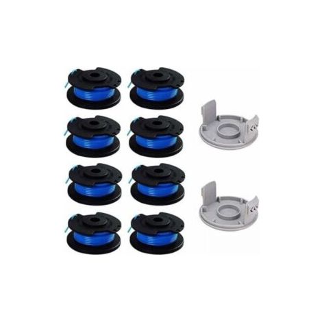 BUNTHAUS Pack de 10 bobines de rechange pour coupe-bordures Ryobi One+ AC14RL3A, 18v 24v 40v, Ø 1,6mm, longueur 3,3m (incluant 8 bobines et 2 couvercles) (1/5)