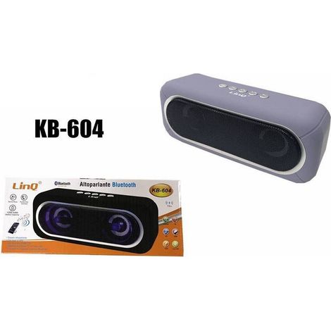 LAUTSPRECHER LAUTSPRECHER BLUETOOTH RADIO FM MICROSD USB AUX TF LED LICHT KB-604 (1/2)