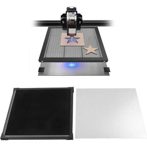 La table de travail en nid d'abeille d'acier pour machines de découpe et de gravure laser est dotée d'une plaque en aluminium réfléchissant la lumière pour une dissipation rapide de la chaleur et une  (1/5)